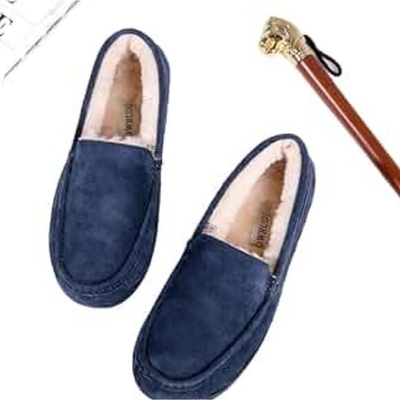 BRAND NEW CHAPS MEN'S SLOPES MOCCASIN SLIPPER - Picture 4 of 14